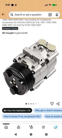 SCITOO AC Compressor for Ford for F150 250 &350