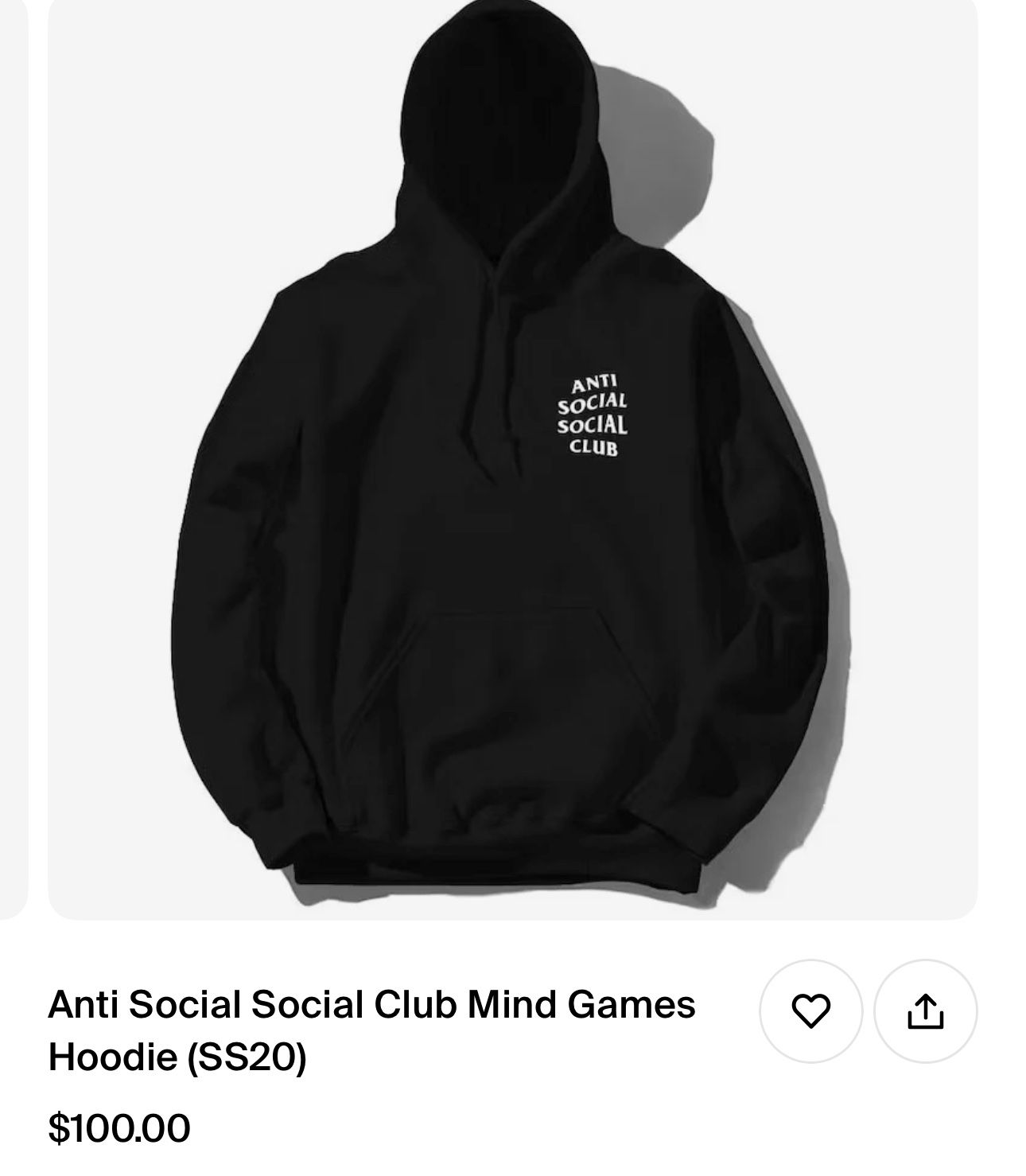 Anti Social Social Club Mind Games Hoodie