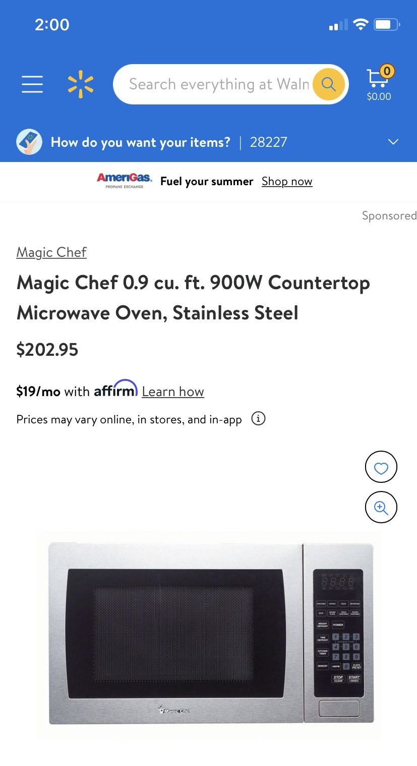 Magic chef microwave
