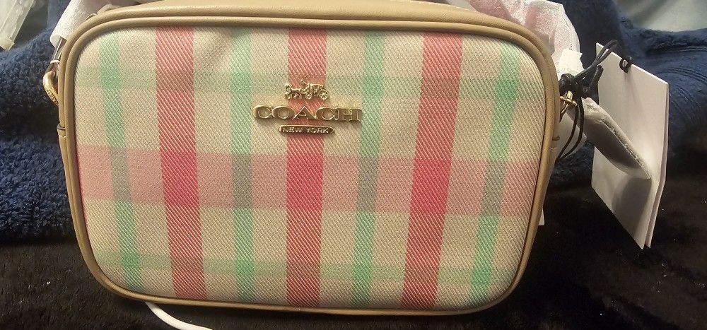 COACH NWT Plaid Crosby Extra Strap