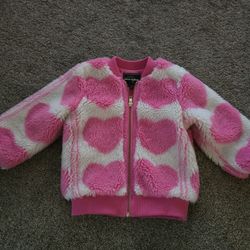 Rock Your Baby Heart Sherpa Jacket Size 4T