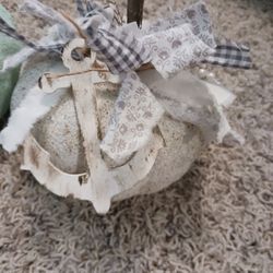Sand Painted Coastal Beach Fall Pumpkins