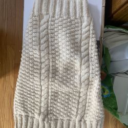 Cream Dog Sweater
