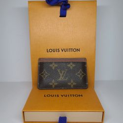 Authentic Louis Vuitton Monogram Card Holder With Box for Sale in