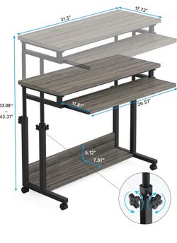All new 31.5” rectangular wood standing desk with keyboard tray