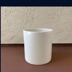 One Deep White Large Ceramic Planter Pot