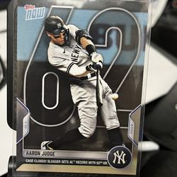 2022 Topps Now Aaron Judge 62 HR NY Yankees
