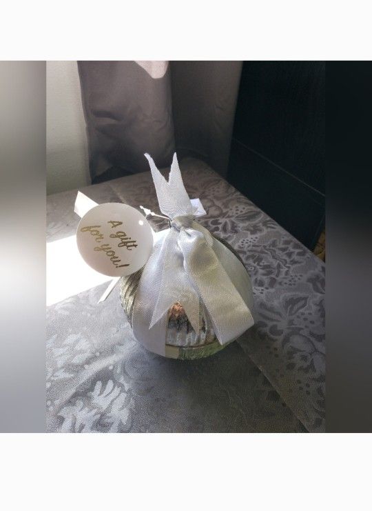 Silver Decorative Gift Ornament Candle