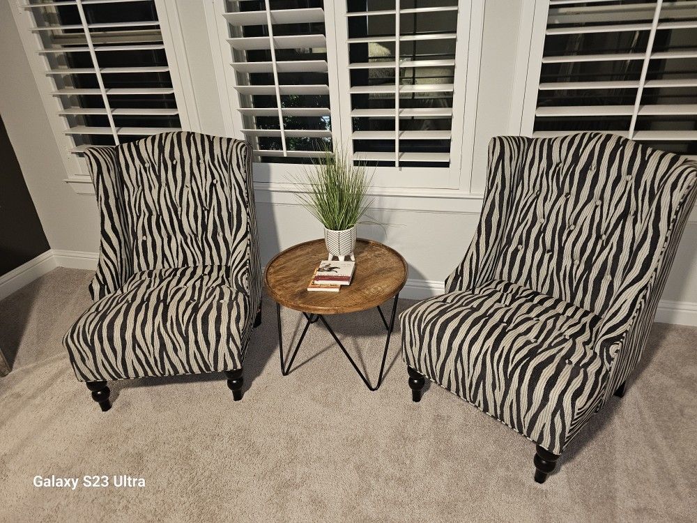 Zebra Print Chairs