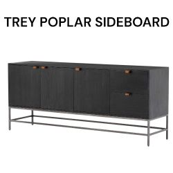 Trey Poplar Black Wash Sideboard