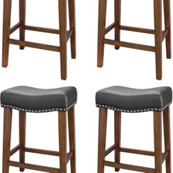 New- Set of 4 PrimeZone Counter Height Bar Stools ( Black)
