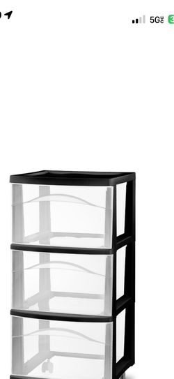Black 3 drawer cabinet (NO WHEELS)