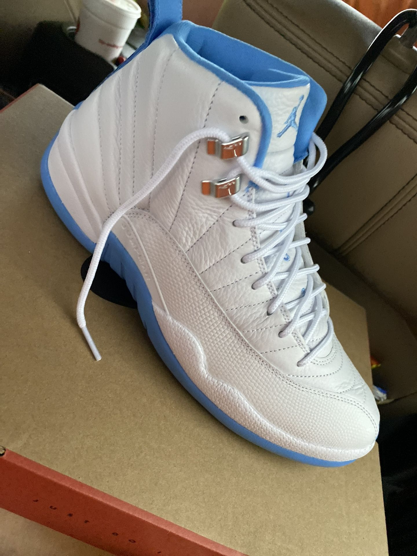 White And University Blue Retro 12s