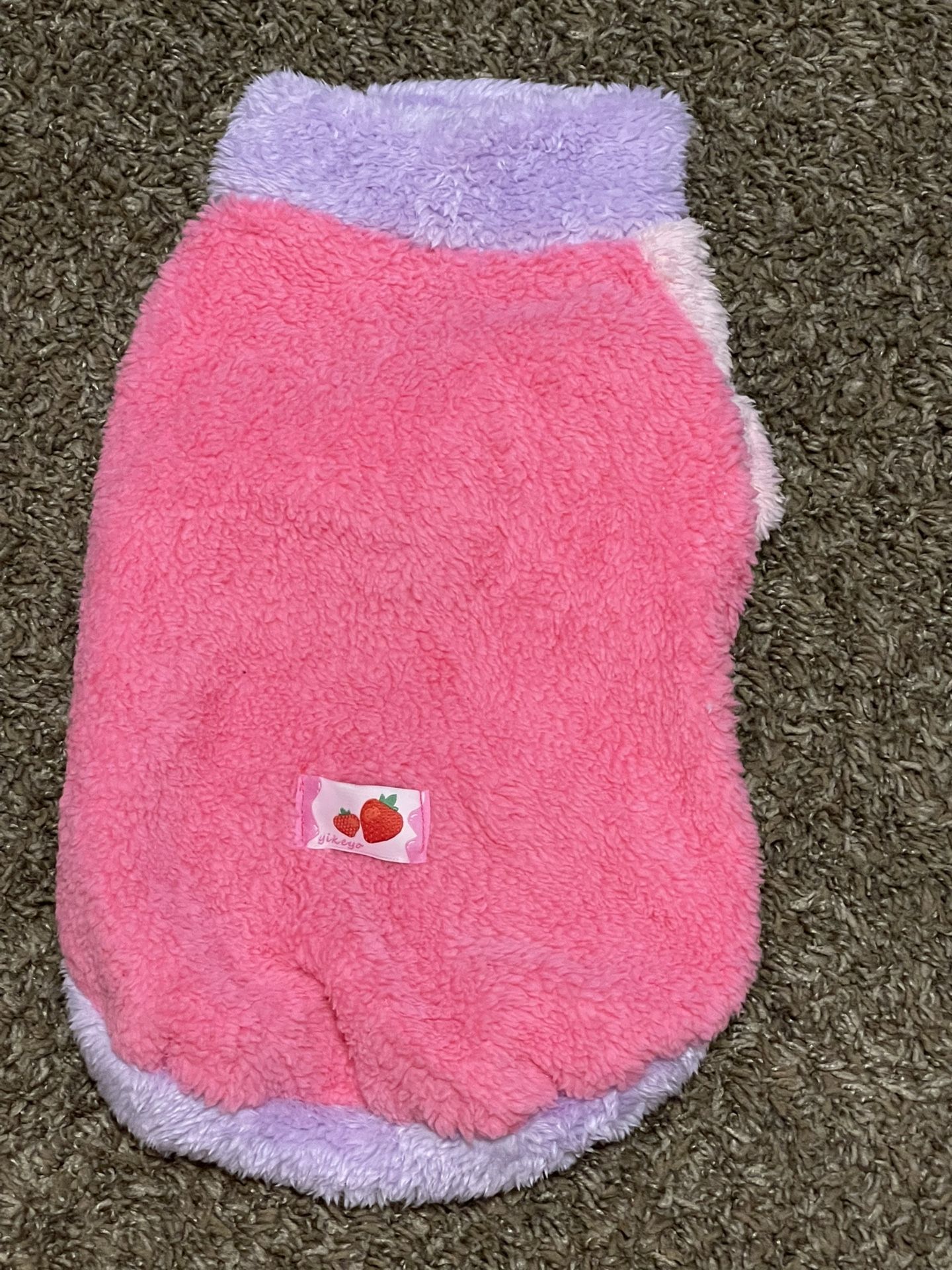 Medium Pink And Purple Dog Fleece Sweater