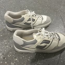 White and Grey Sneakers