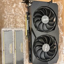 Asus Radeon RX 5500 XT 4GB DUAL fan, and Corsair Vengeance LPX 2x8 16GB