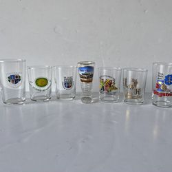 Lot of 7 Vintage German Shot Glasses 