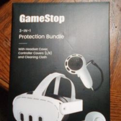 Meta Quest 3 3-IN-1  Protection Bundle With Headset Cover Control Covers And Cleaning Cloth 
