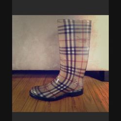 Authentic Burberry Tall Rain Boots