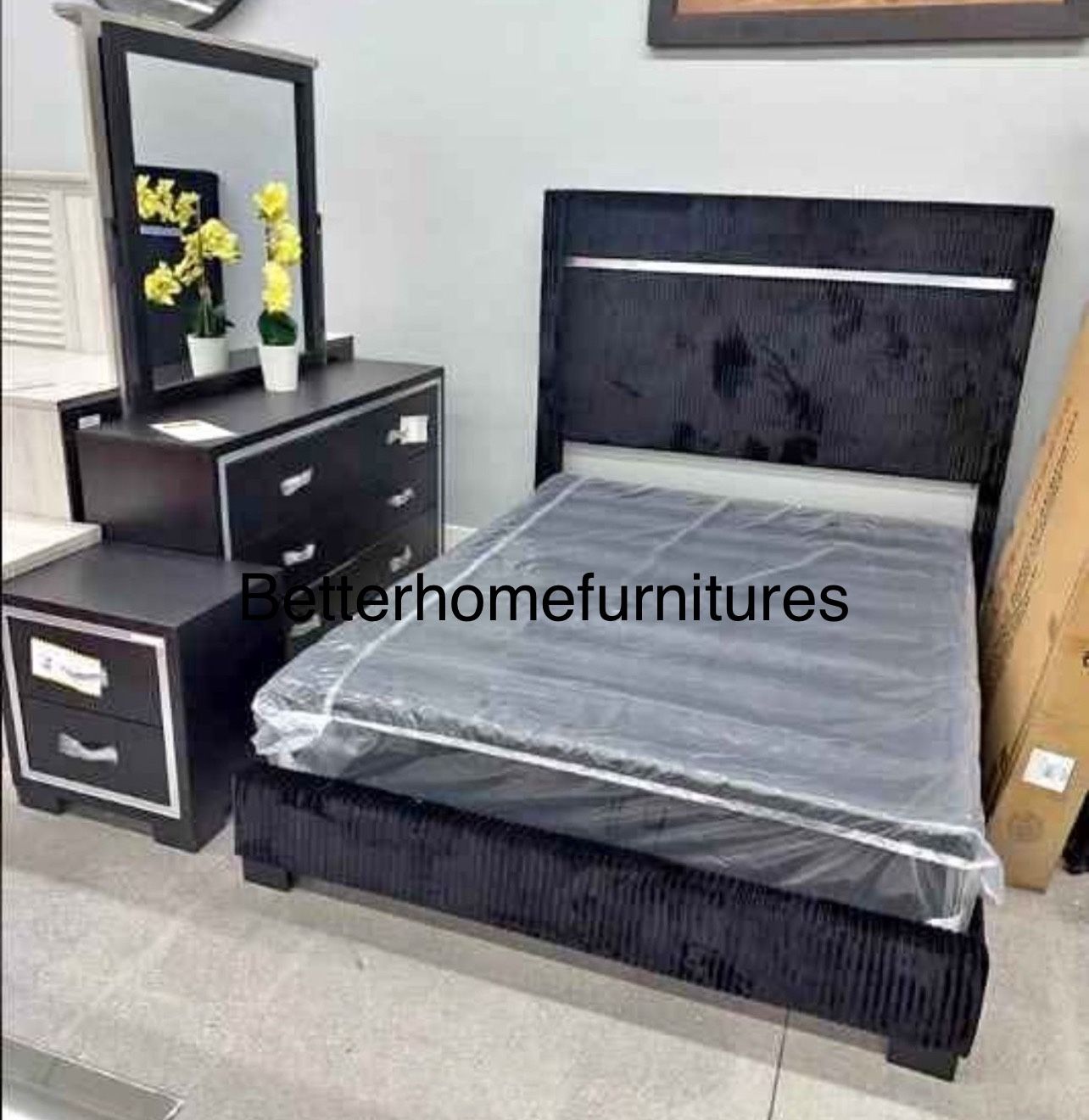 New 4pc Bedroom Set In Box 📦 Finance Available No Credit Needed $39 Down