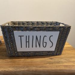 Things Basket With Sign 