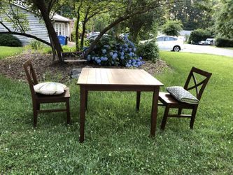 Wooden Breakfast Table and 2 chairs