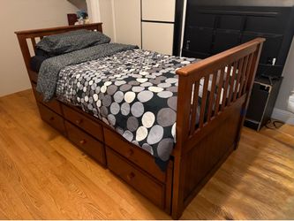 Twin Captain's Bed with Trundle Bed