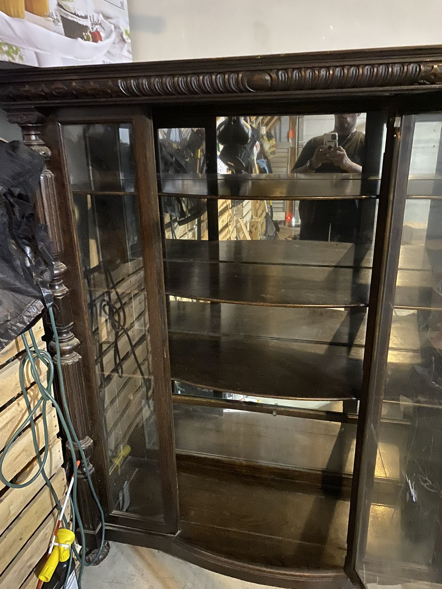 Antique Embroidered Cabinet