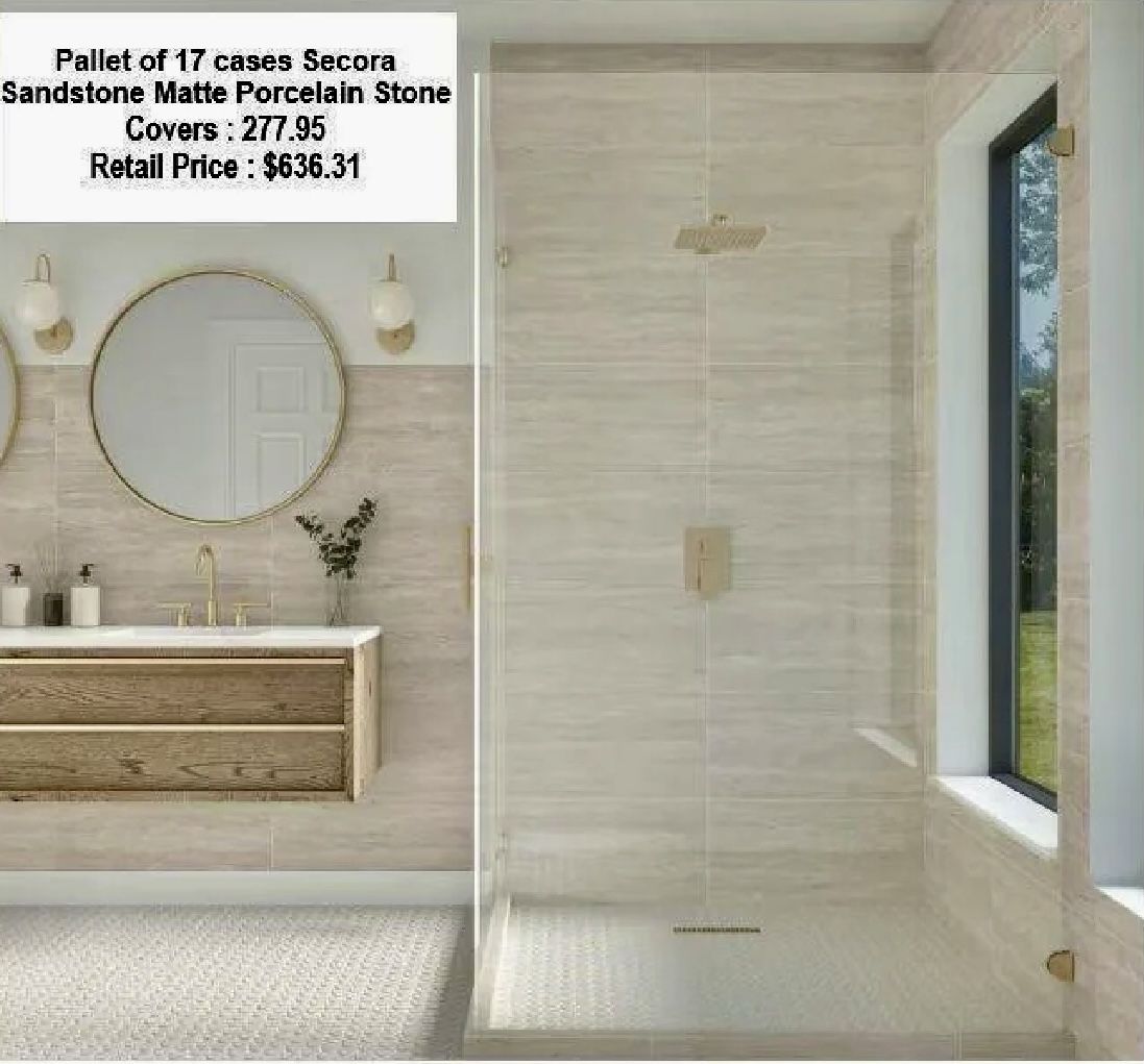 Secora Sandstone 15x30 Inch Matte Porcelain Floor & Wall Tile