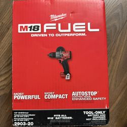 M18 FUEL 18V Lithium-Ion Brushless Cordless 1/2in . Hammer Drill/Driver(Tool-Only)