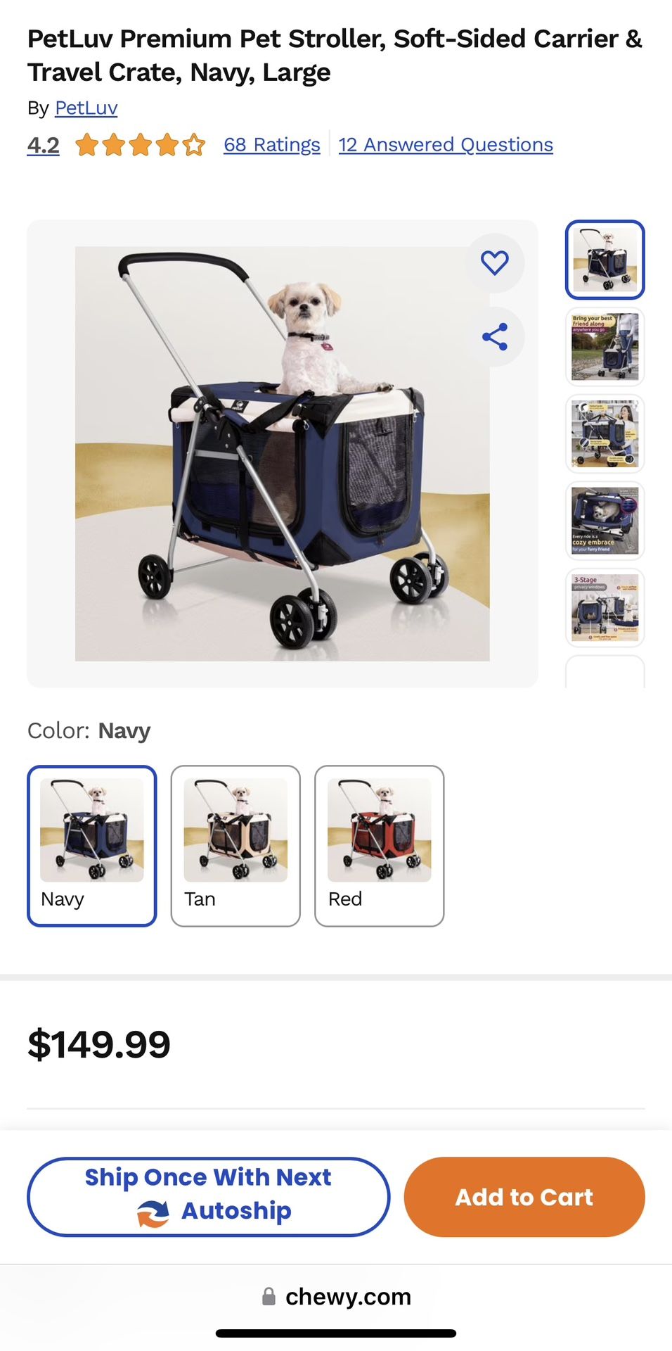 Pet Stroller And Travel Crate