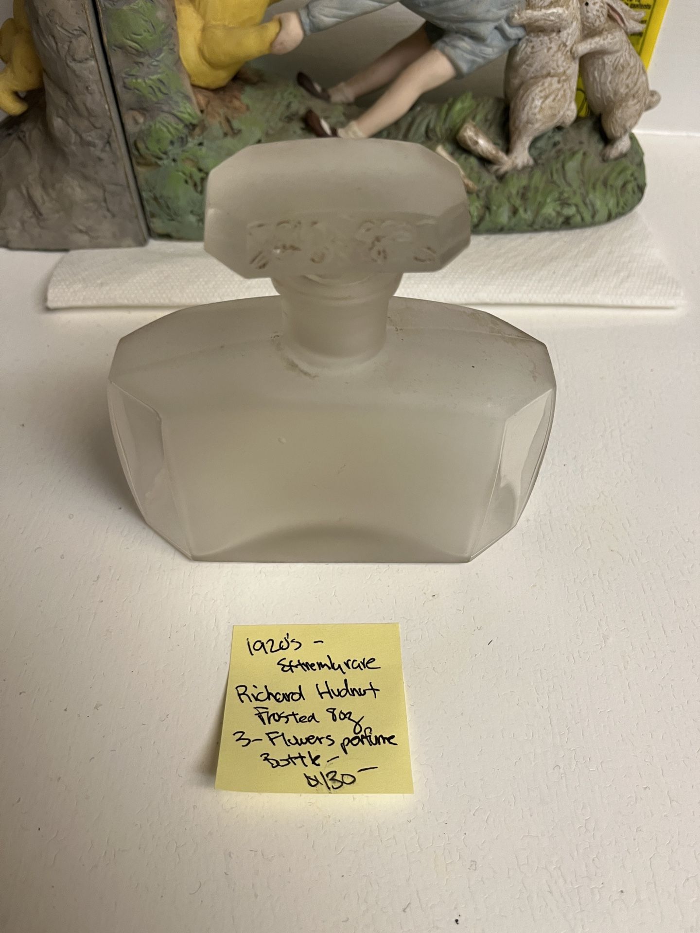 Antique three flowers Perfume bottle by Richard Hudnut