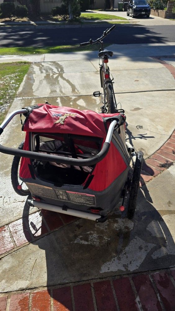 Bike And Double Jogger Stroller 