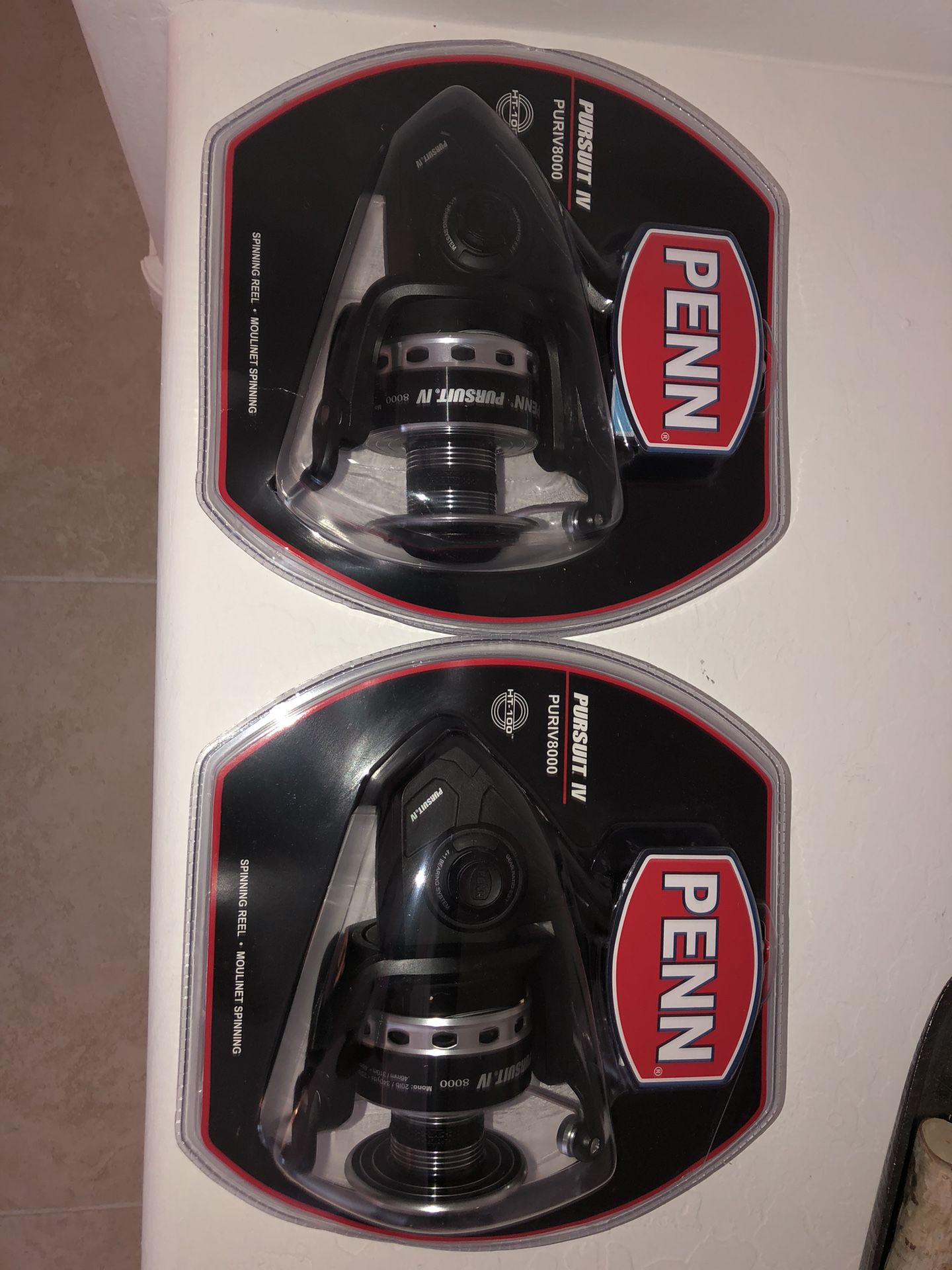 2 brand new Penn Pursuit 4 8000 giant spinning fishing reels 