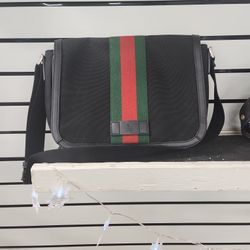 Gucci Canvas Webb Flap Messenger Bag