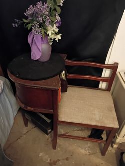 Antique Chair With Desk Attachment