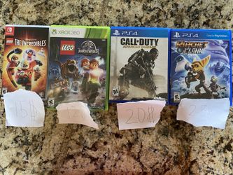 Nintendo Switch, PS4 and XBox 360 Games.