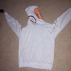 Grey bathing ape hoodie 
