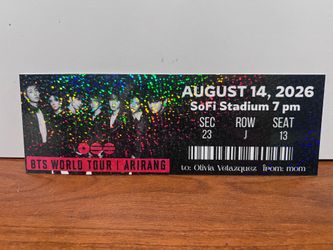 BTS Custom Ticket
