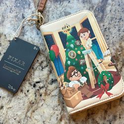 Brand New LoungeFly Disney UP Christmas Tech Wallet