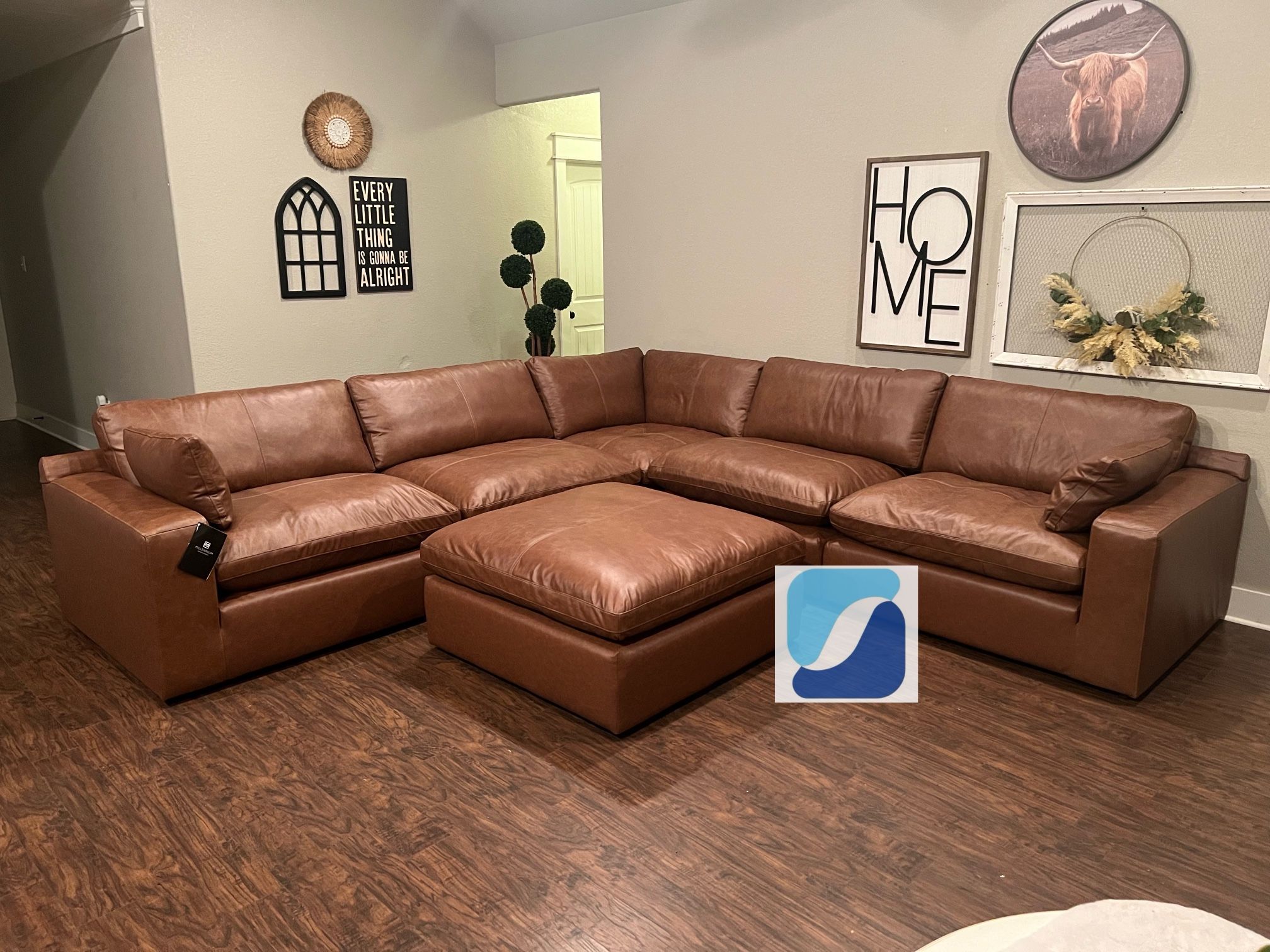 *Free Delivery* Genuine Leather Cloud Modular Sectional Couch☁️☁️ ($1280-$4480)