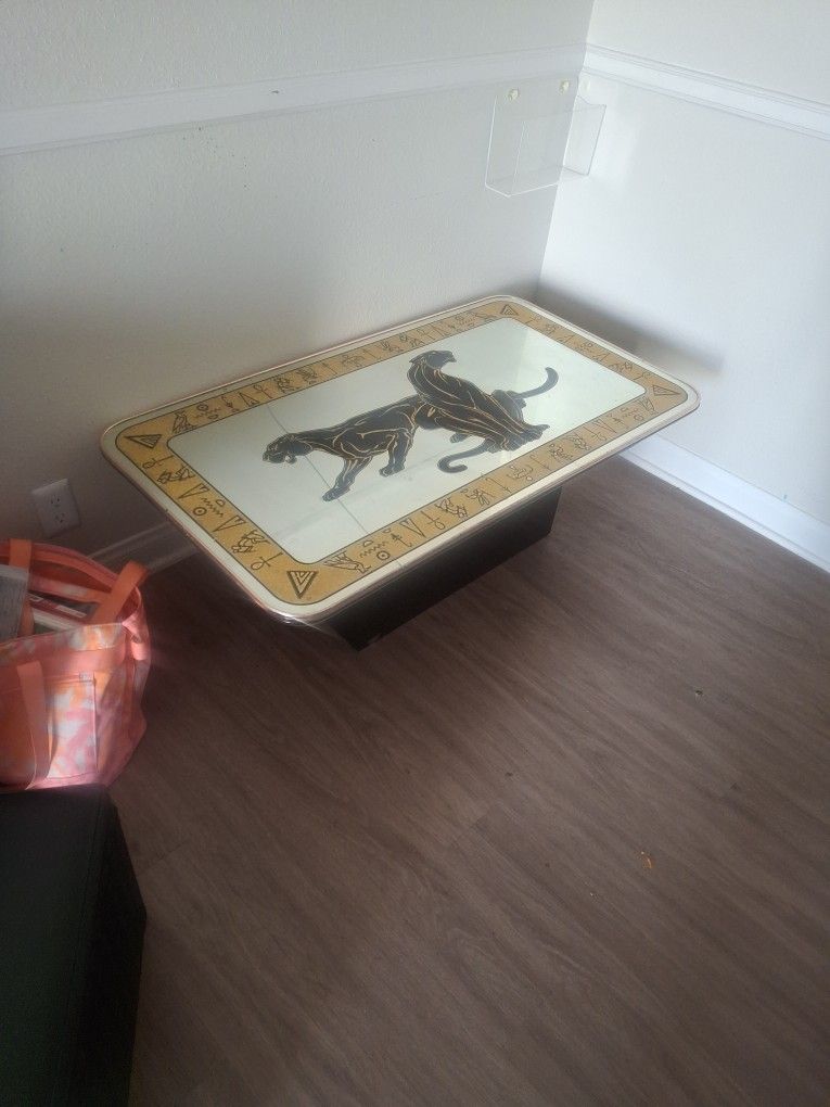 Gold And Mirror Black Panther 90s Coffee Table