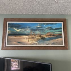 Large Heavy Framed Beach Wall Art NEED GONE