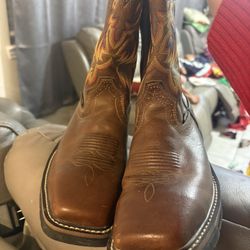 Justin Steel Toe Brown Size 8.5