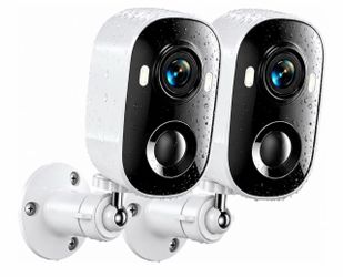 Brand new 2-pack wireless smart security cameras. Box was only opened to take photos for this listing—the cameras and accessories are completely unuse