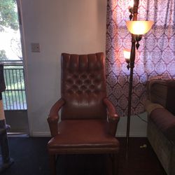 Vintage Swivel Executive Leather Chair  