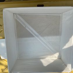 White Storage Container : 11"X 11" ( 3 Of Them)