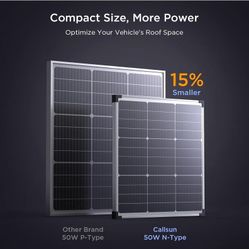 N-Type 16BB 50W Solar Panel, 50 Watt Solar Panel 12V, 25% High Efficiency