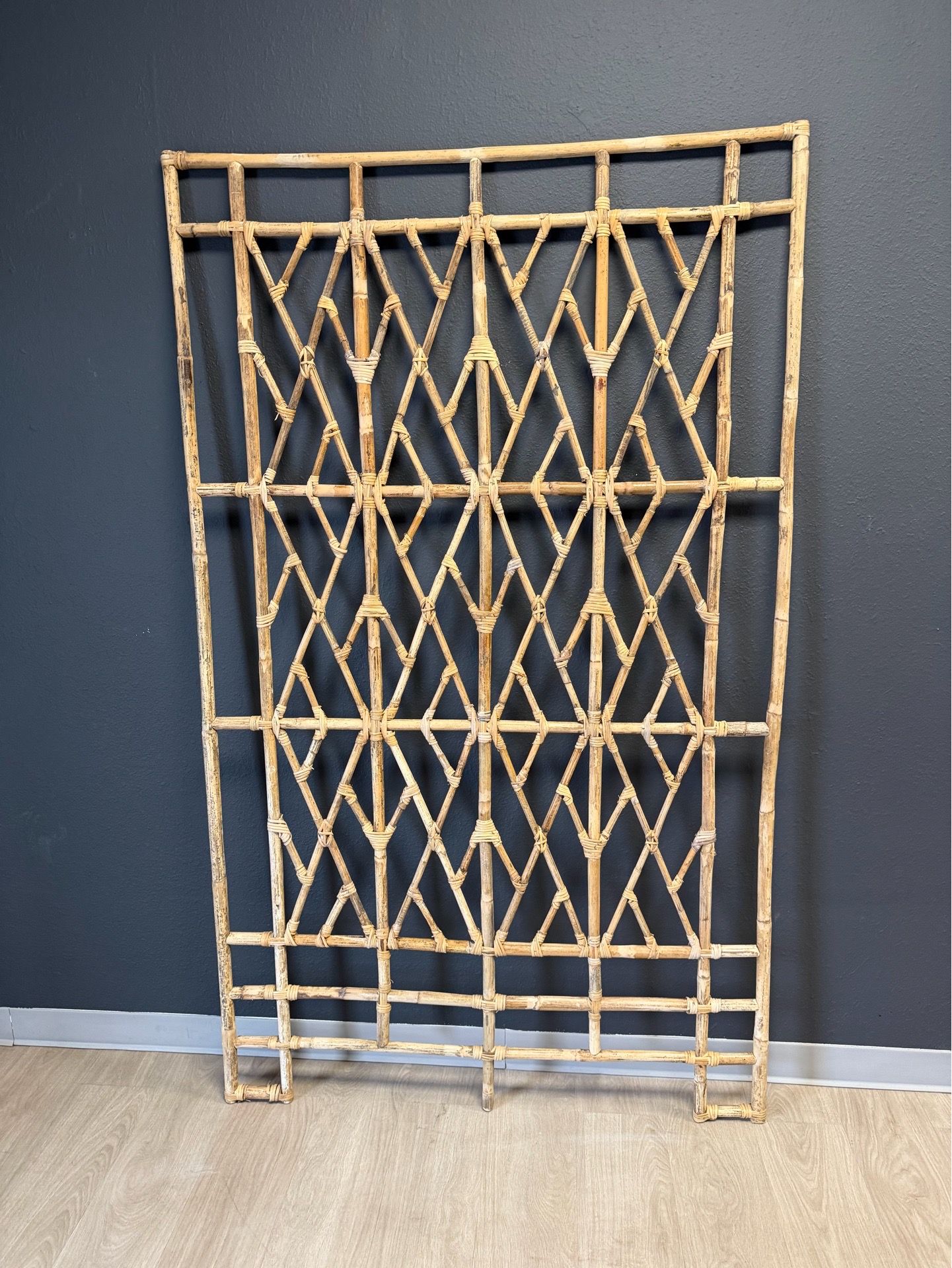 vintage Angraves Bamboo Headboard 47”x79”