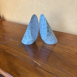 2 green Marble BOOKEND Elements Fratelli Mannelli Style, Italy, 1980s